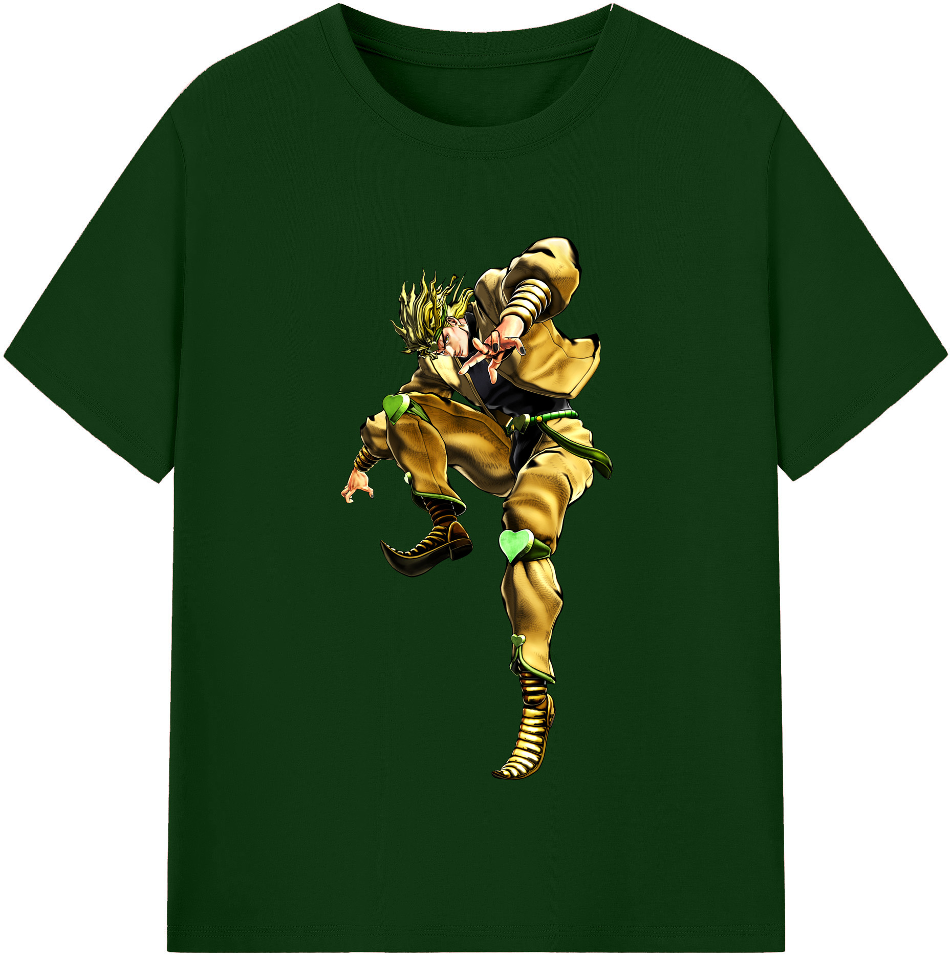 （画像用） ジョジョの奇妙な冒険 ディオ?ブランドー JoJo's Bizarre Adventure Dio Brando 綿100％半袖Tシャツ（フロントプリント）